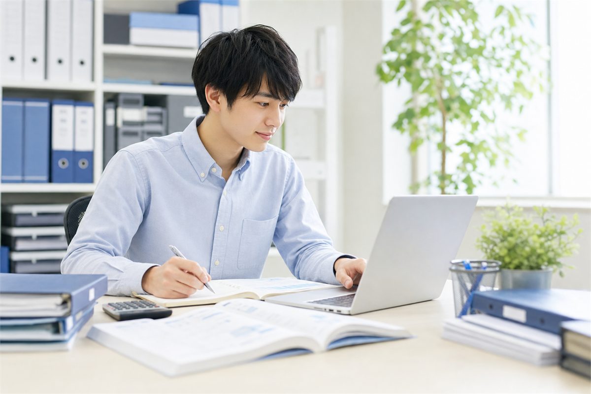 税理士を目指して学ぶ若手